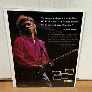 Mark Knopfler of Dire Straits - Crate Amps - 1996 Print Advertisement